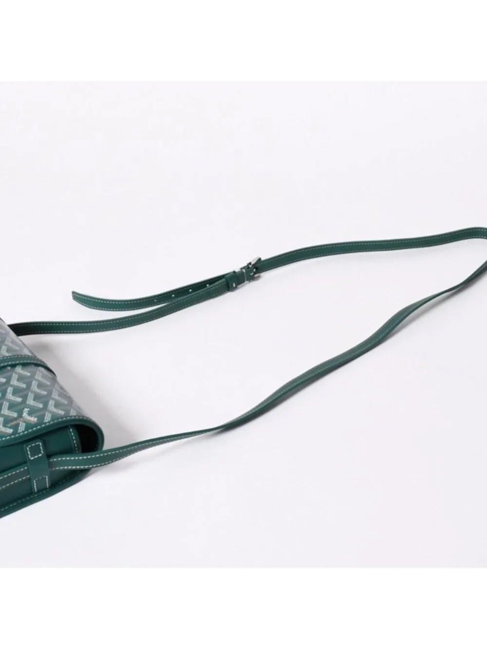 Goyard Belvedere PM Shoulder Bag Green Leather
